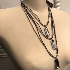 Chain X Leather Necklace
